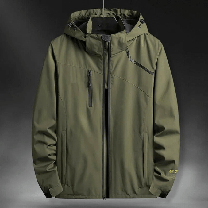 Męskie Kurtka Przeciwdeszczowa z Kapturem | Wiatroszczelna